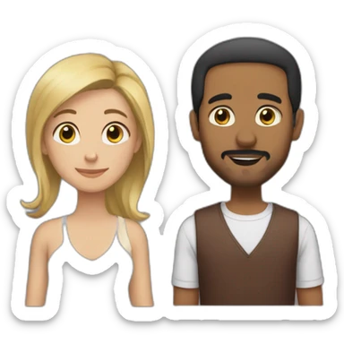 Abdelaziz and Lucy sticker