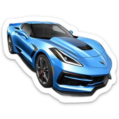 Blue Corvette c 8 sticker