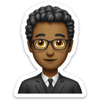 Young professor sticker