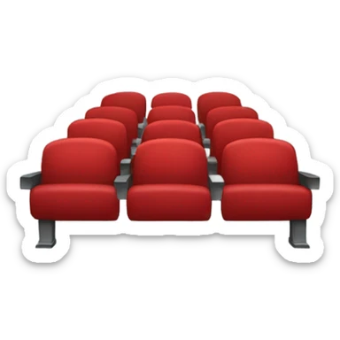  theater one red seat  front view sticker