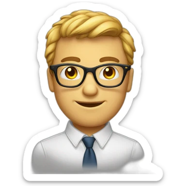 Geek avec des lunettes sticker