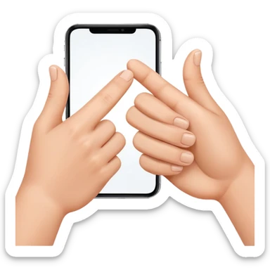 hands making a frame gesture with fingers and thumbs sticker