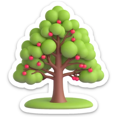 tree malus pumila detailed realistic,, full flat  side profile 75% front facing full  design in 3d soft l centered composition 
cartoon style128x128 pixels 



 sticker