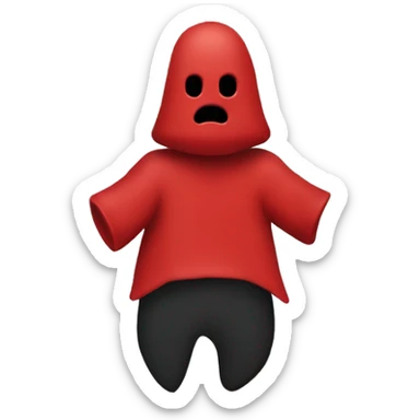 Red faceless full-figure meeple sticker