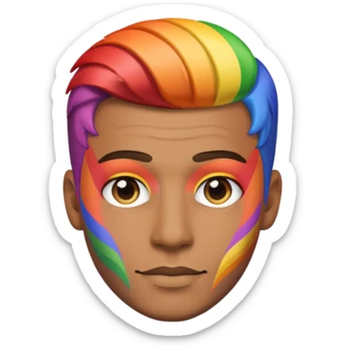  Man Gay rainbow skin  sticker