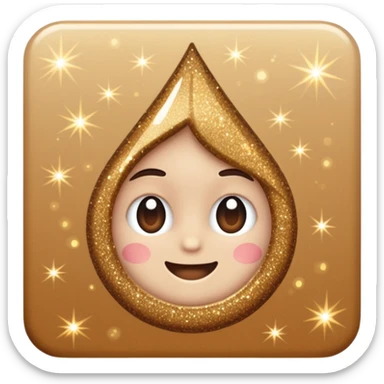 glitter cheap brown sticker