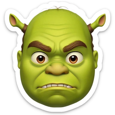 iconic Shrek face sticker