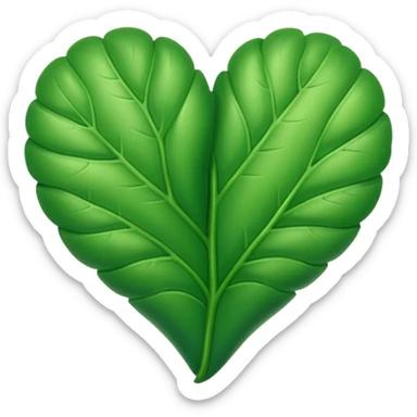 Heart leaf sticker