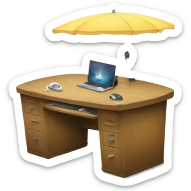 Surf desk sticker