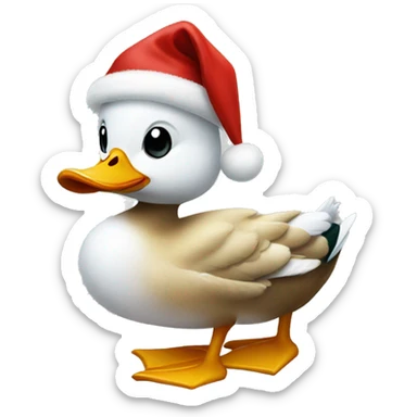 christmas duck sticker