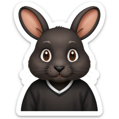 black rabbit with jersey sticker