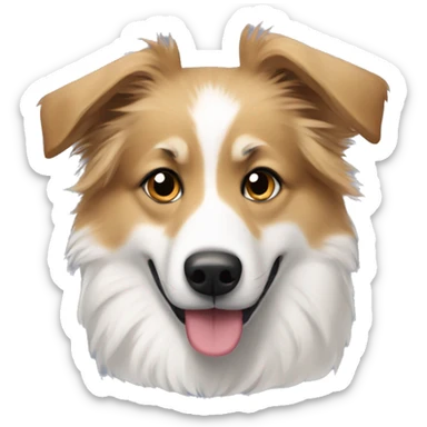 American Eskimo and Aussie Shepard mix sticker