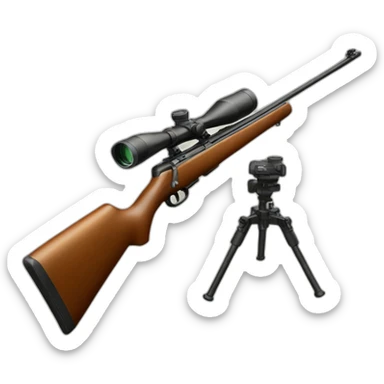 hunting rifle with scope sticker