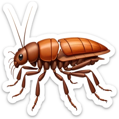 Cockroach Laying on a lawn chair ￼ sticker