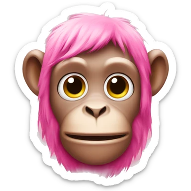 Pink monkey  sticker