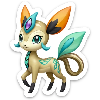 Meloetta-Amaura-Pokémon-Fakémon-fusion-hybrid-creature sticker
