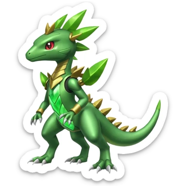 Shiny Aural Kecleon-Sceptile-Genesect-Fakémon-fusion (full body) sticker
