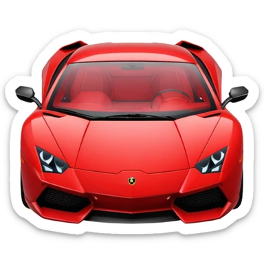 Red Lamborghini sticker