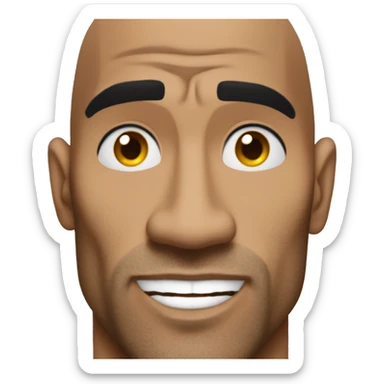the rock liftin left eye brow up  sticker