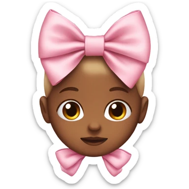 Baby pink bow  sticker