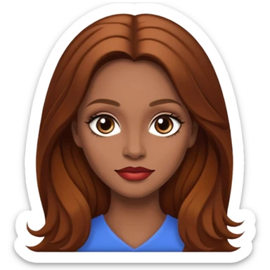 Patricia McKenzie, Actress (b.1977) with brown long hair sticker