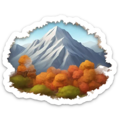 autumn mountain sticker