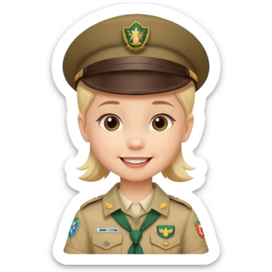very small baby scout girl sticker
