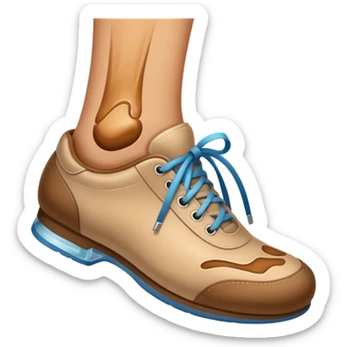 a shoe with a foot inside, stepping and showing a clear shoe print below. and leg with motion line







 sticker