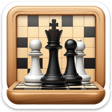 black and white chess figures sticker