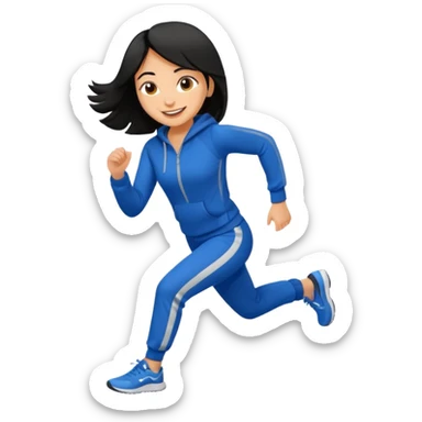 a pretty bratz tan girl who is fat . Hair color black. Jogging outfit sticker