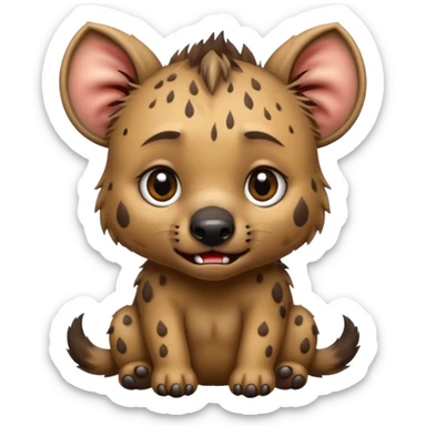 Crying hyena baby but adult a little salty but not super sad sticker