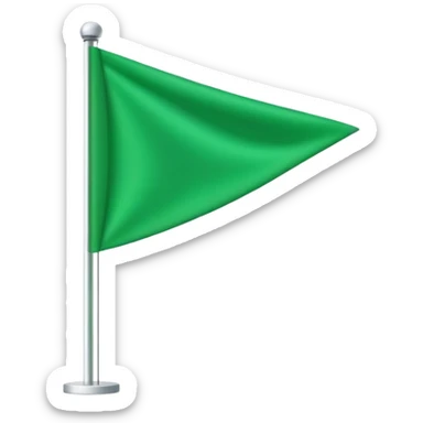 Triangle green flag  sticker