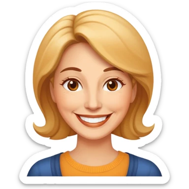 Happy 50th Birthday lady sticker