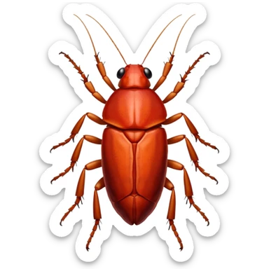 Red head cockroach sticker