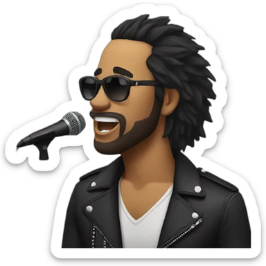rock singer sticker