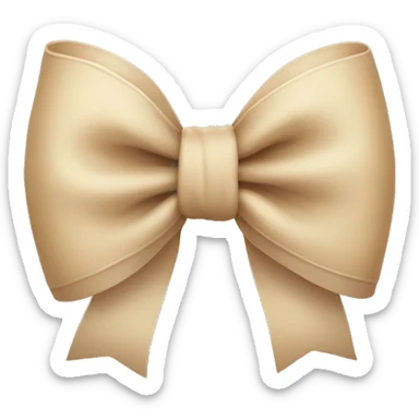 Beige bow sticker