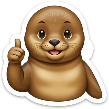 a seal giving a thumbs up sticker