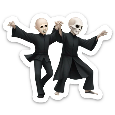 Voldemort and Harry dancing sticker