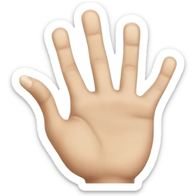 close the whole hand but open the ring and middle finger sticker