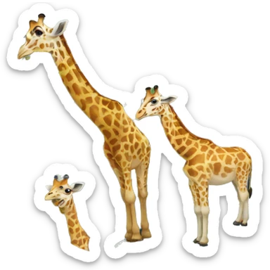earth with just giraffes sticker