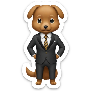 The dog went in a suit
 sticker