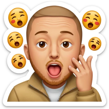 mac miller yawning emoji sticker