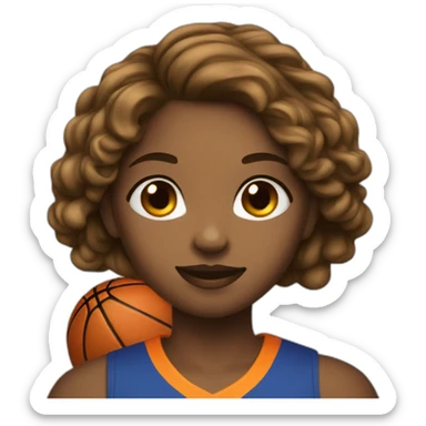 basketball player girl sticker