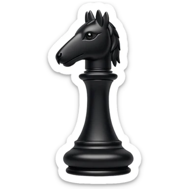 black chess piece, rook piece sticker