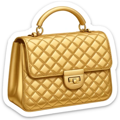 golden fashion bag sticker