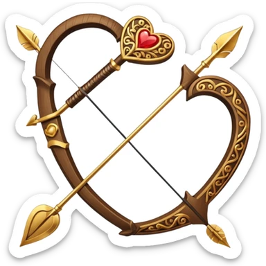 love bow and arrow sticker