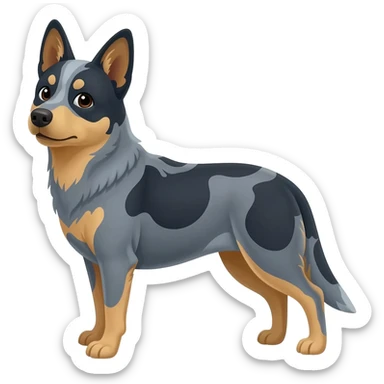 blue heeler dog sticker