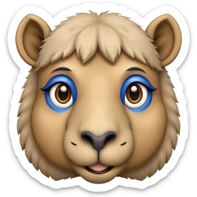 blue camel just face sticker