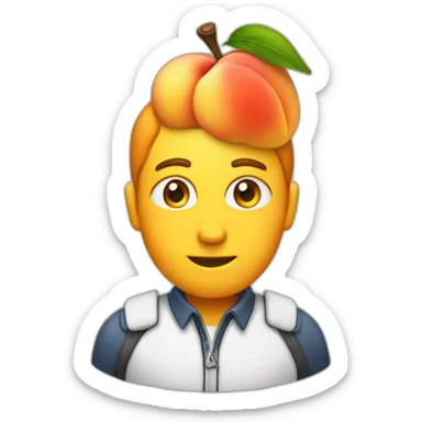 startup peach sticker