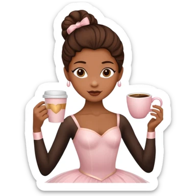Un cafe con cuerpo manos y pies y que sea una vailarina de Ballett sticker